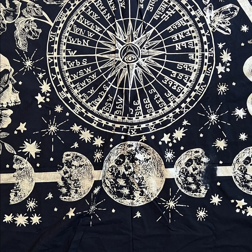 Urban Outfitters Black and Gold Tapestry